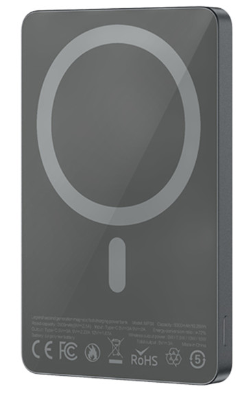 סוללת גיבוי ENERGY MP38 Legend 5000mAh Magsafe Gray