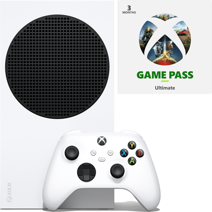 קונסולה Xbox Series S 512GB כולל מנוי Game Pass Ultimate לשלושה חודשים - צבע לבן שנתיים אחריות ע"י היבואן הרשמ